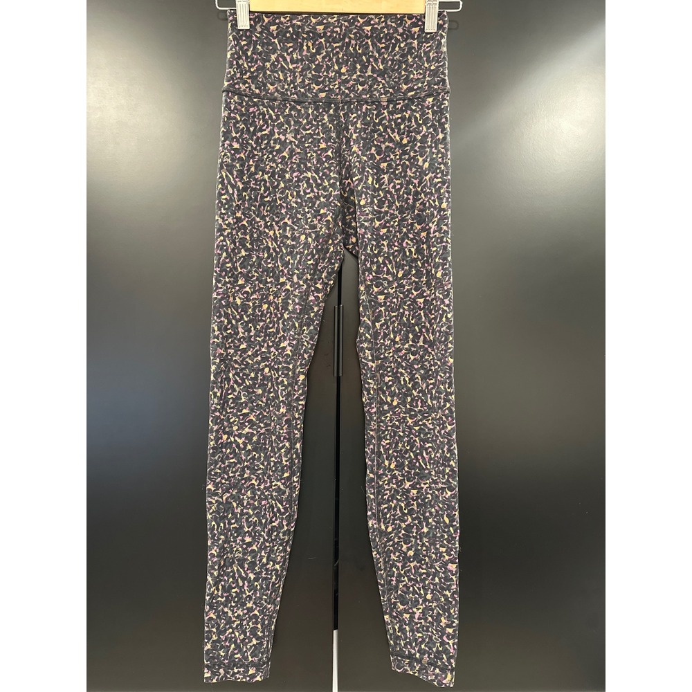 Lululemon Align High-Rise Pant 28 Leopolyn Multi Purple Green Yellow Size 6